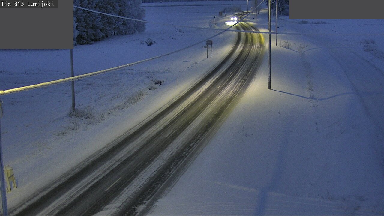 Weather Camera Image Road 813 Lumijoki, Lumijoki, Pohjois-Pohjanmaa