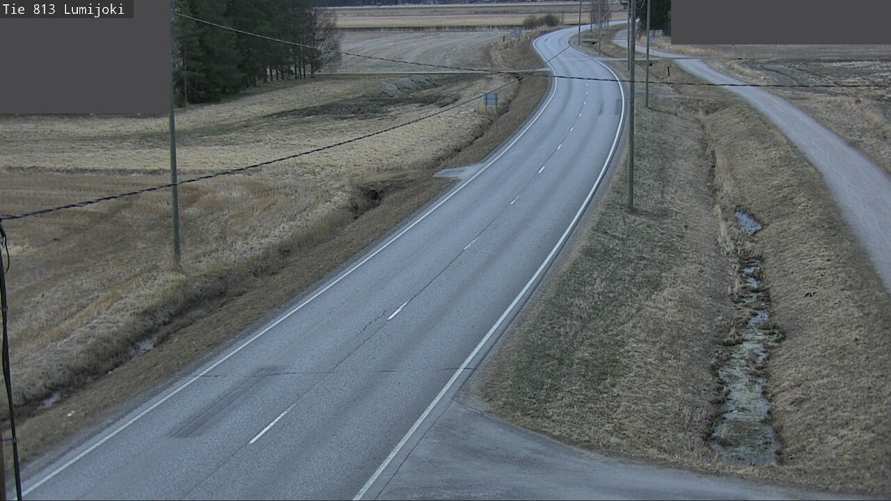 Weather Camera Image Väg 813 Lumijoki, Lumijoki, Pohjois-Pohjanmaa