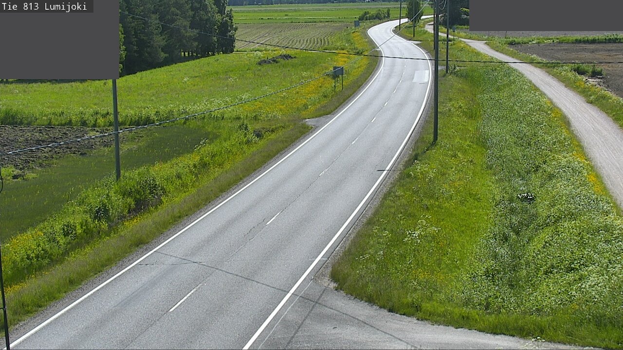 Weather Camera Image Väg 813 Lumijoki, Lumijoki, Pohjois-Pohjanmaa