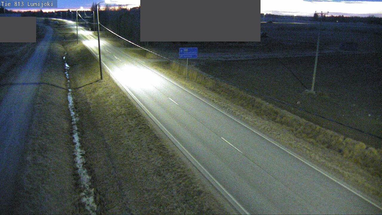 Weather Camera Image Väg 813 Lumijoki, Lumijoki, Pohjois-Pohjanmaa