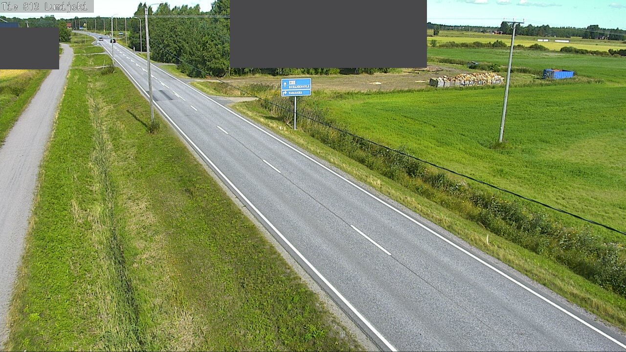 Weather Camera Image Väg 813 Lumijoki, Lumijoki, Pohjois-Pohjanmaa