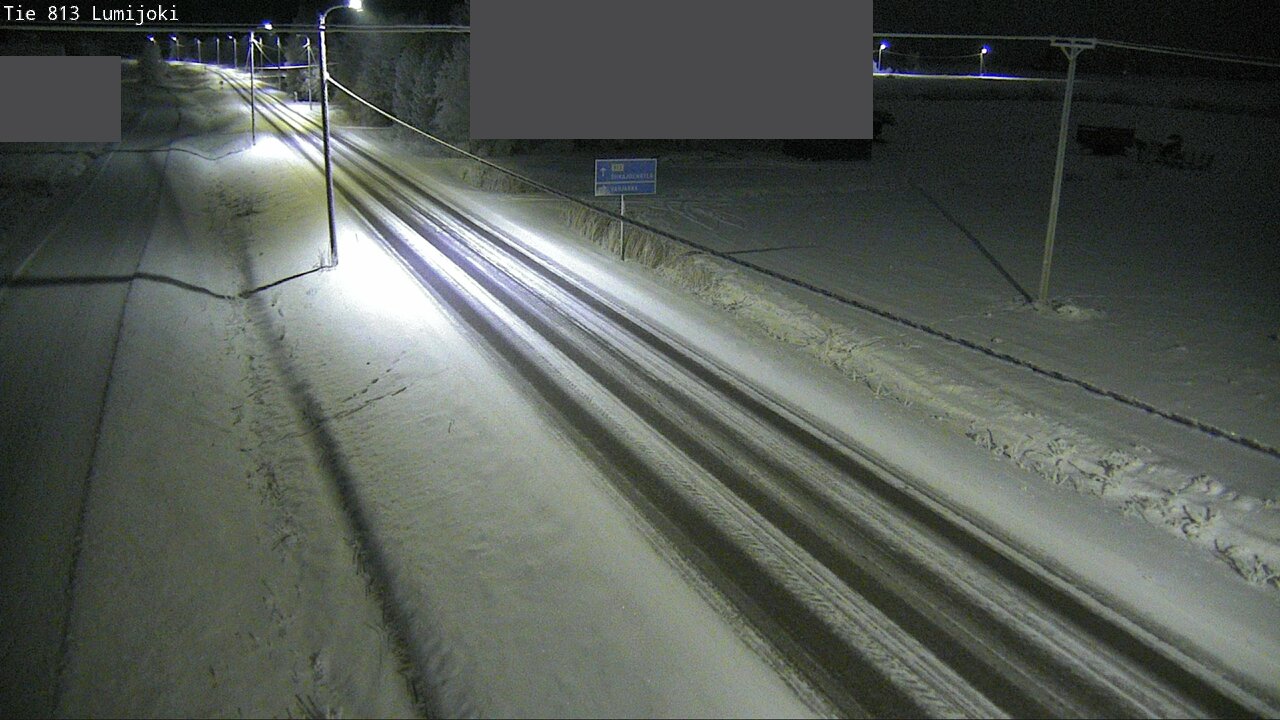 Weather Camera Image Road 813 Lumijoki, Lumijoki, Pohjois-Pohjanmaa