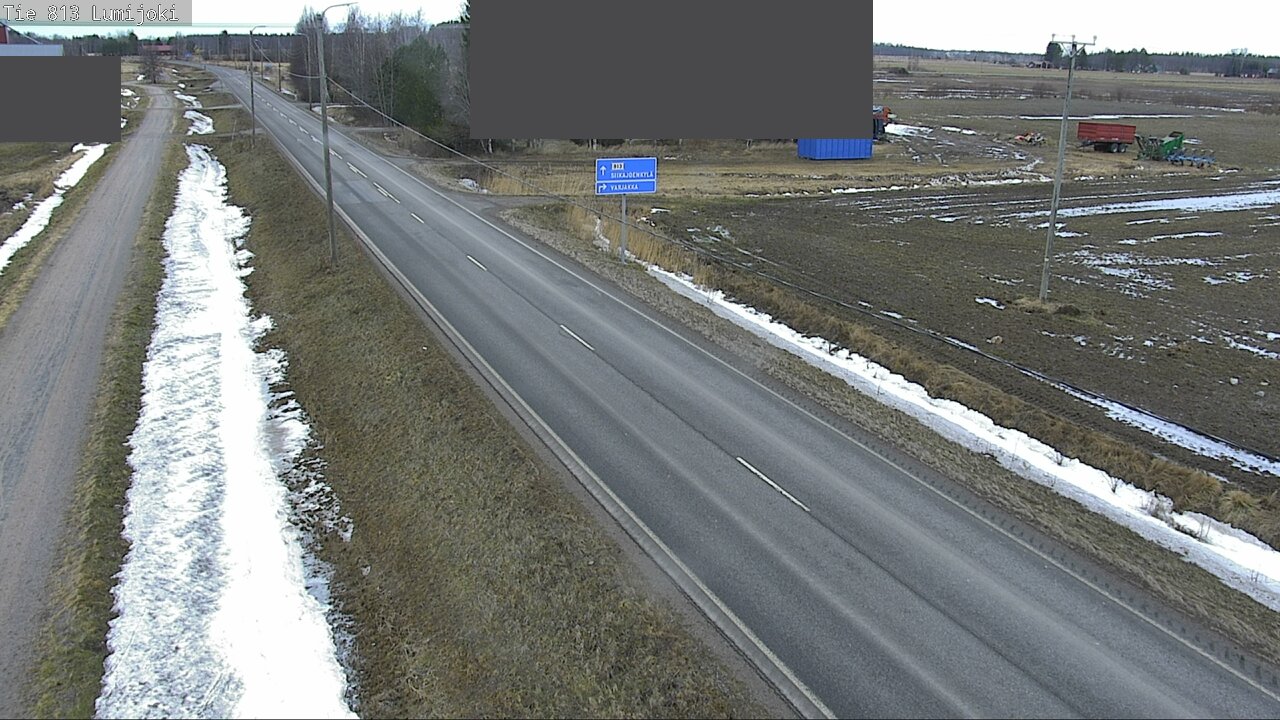 Weather Camera Image Road 813 Lumijoki, Lumijoki, Pohjois-Pohjanmaa