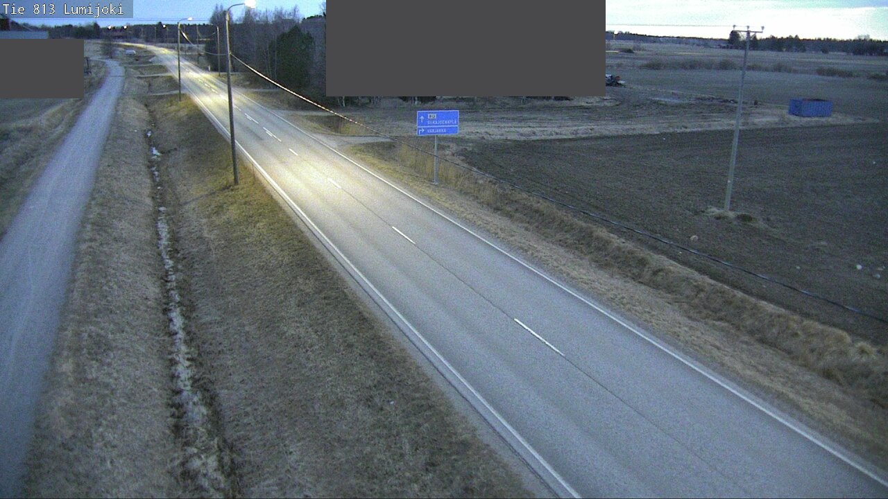 Weather Camera Image Väg 813 Lumijoki, Lumijoki, Pohjois-Pohjanmaa