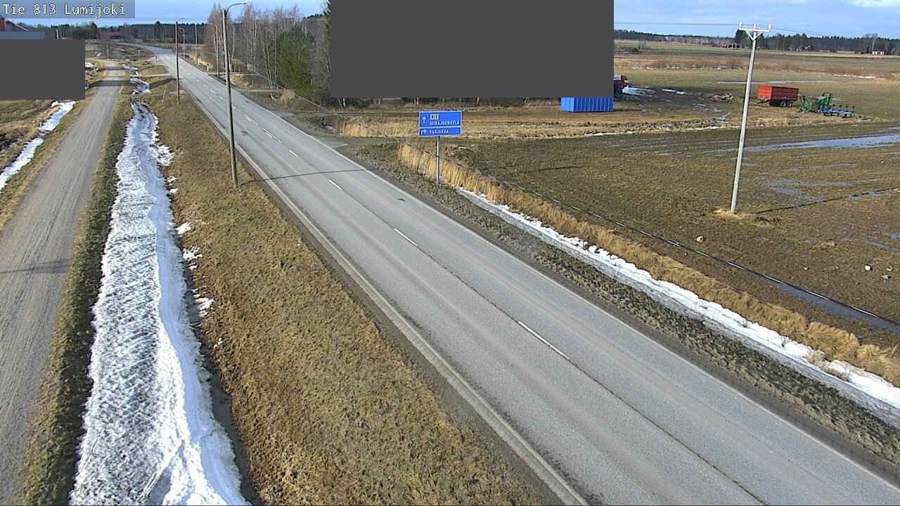 Weather Camera Image Road 813 Lumijoki, Lumijoki, Pohjois-Pohjanmaa