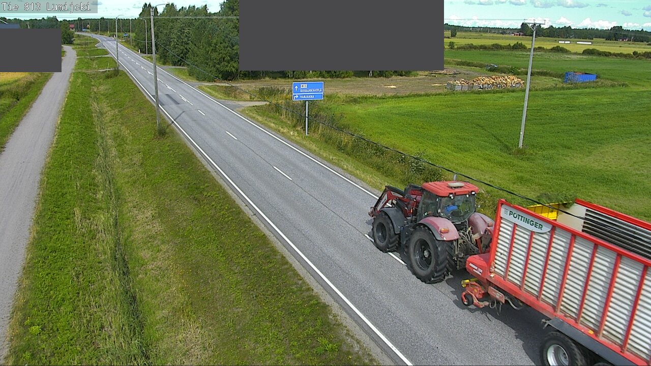 Weather Camera Image Väg 813 Lumijoki, Lumijoki, Pohjois-Pohjanmaa