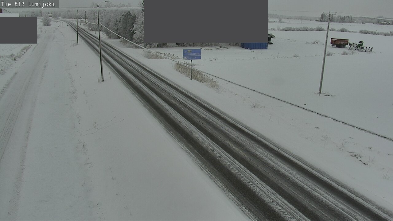 Weather Camera Image Road 813 Lumijoki, Lumijoki, Pohjois-Pohjanmaa