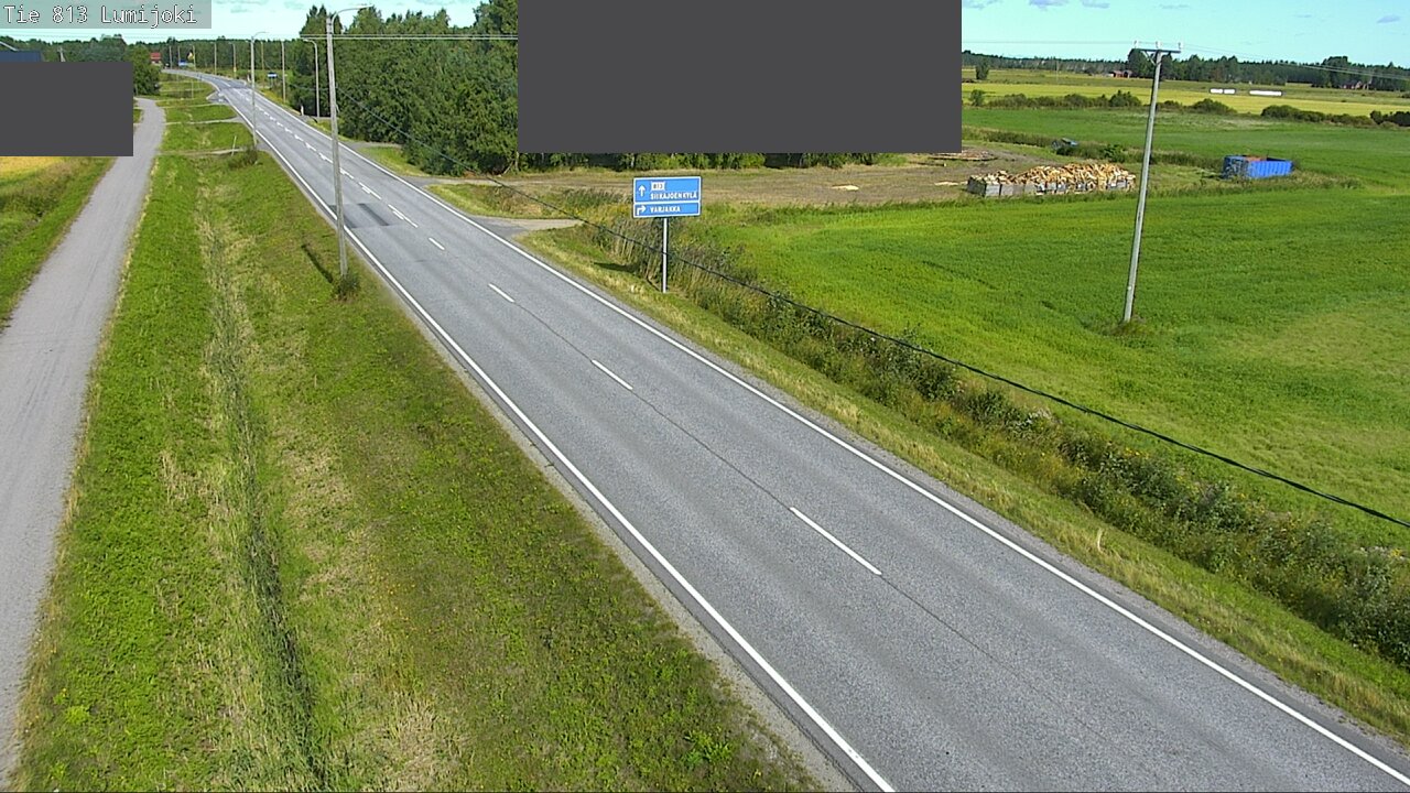 Weather Camera Image Väg 813 Lumijoki, Lumijoki, Pohjois-Pohjanmaa