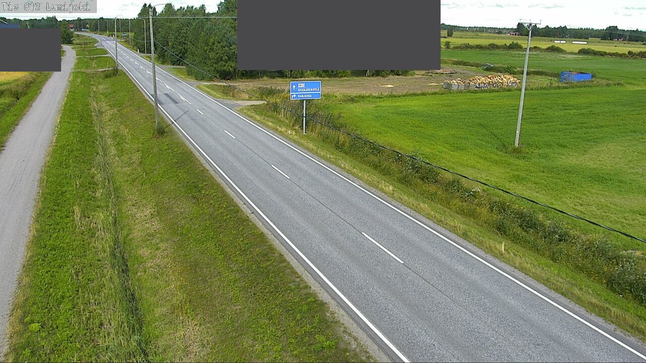 Weather Camera Image Väg 813 Lumijoki, Lumijoki, Pohjois-Pohjanmaa