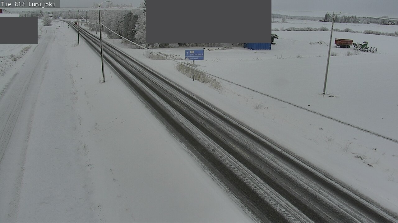 Weather Camera Image Road 813 Lumijoki, Lumijoki, Pohjois-Pohjanmaa
