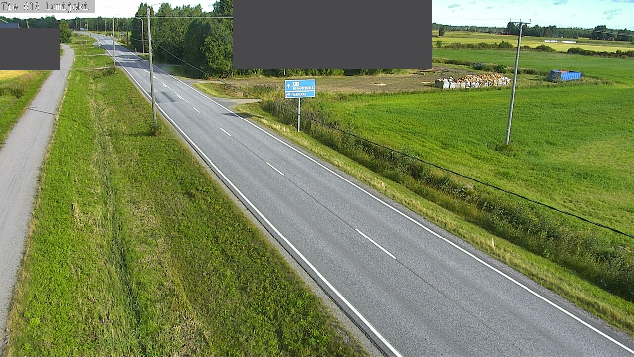 Weather Camera Image Väg 813 Lumijoki, Lumijoki, Pohjois-Pohjanmaa