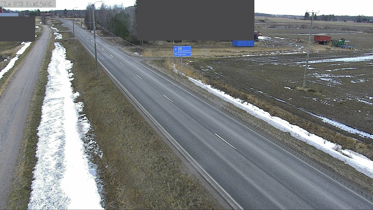 Weather Camera Image Road 813 Lumijoki, Lumijoki, Pohjois-Pohjanmaa