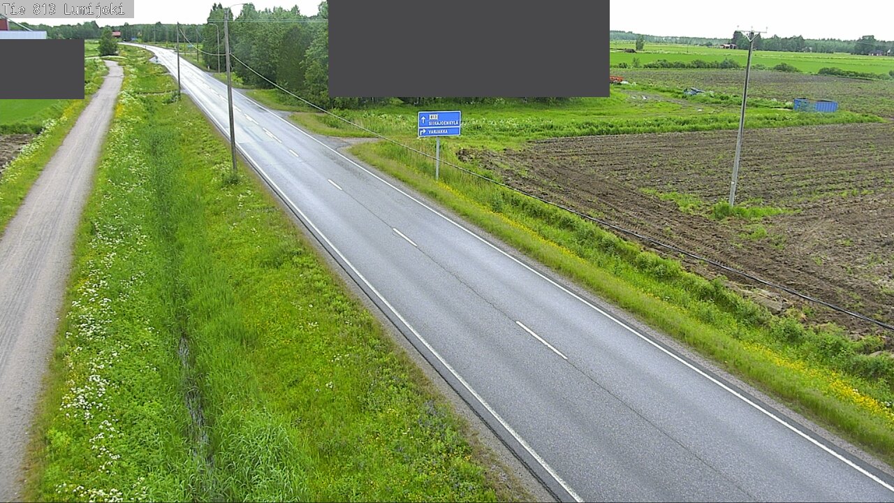 Weather Camera Image Road 813 Lumijoki, Lumijoki, Pohjois-Pohjanmaa