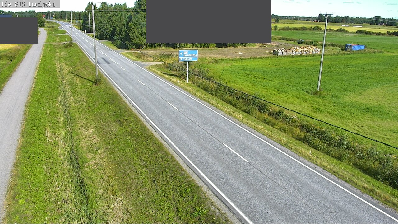 Weather Camera Image Väg 813 Lumijoki, Lumijoki, Pohjois-Pohjanmaa