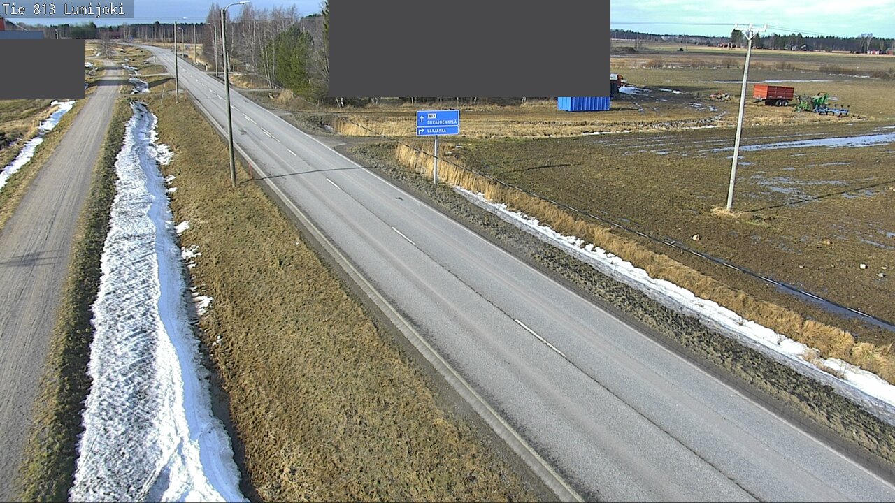 Weather Camera Image Road 813 Lumijoki, Lumijoki, Pohjois-Pohjanmaa