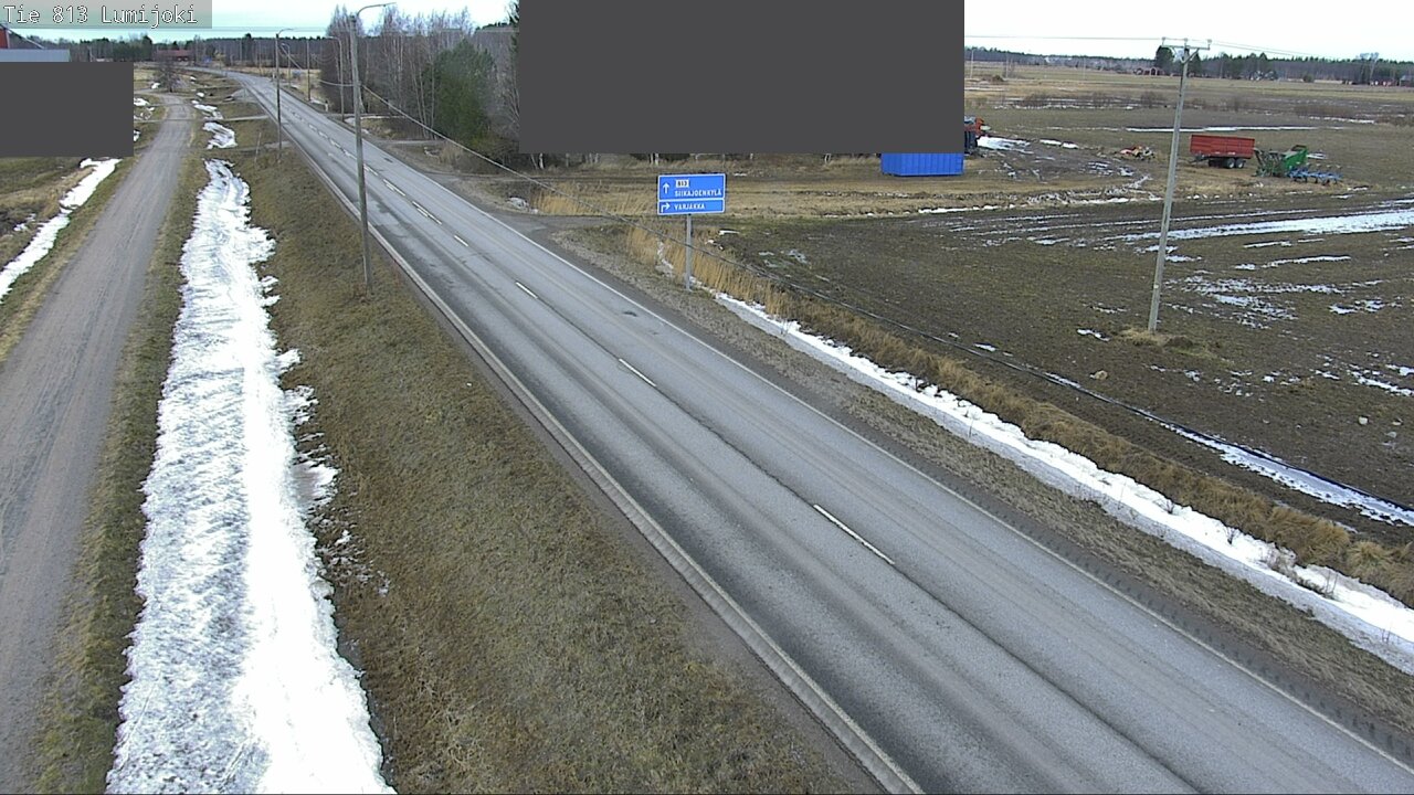 Weather Camera Image Road 813 Lumijoki, Lumijoki, Pohjois-Pohjanmaa