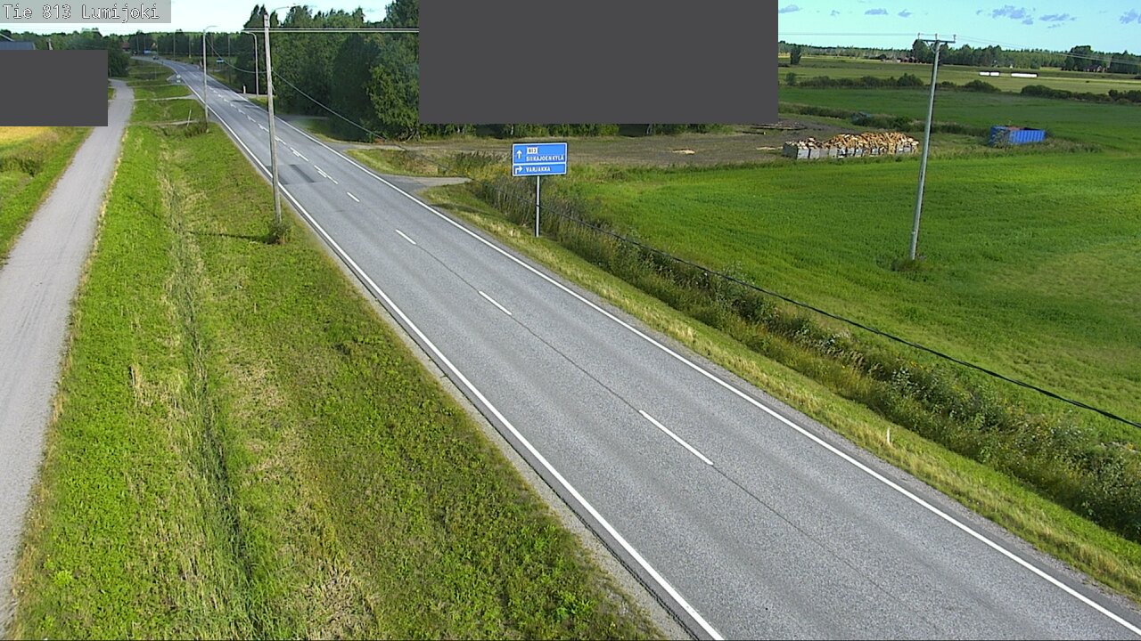 Weather Camera Image Väg 813 Lumijoki, Lumijoki, Pohjois-Pohjanmaa