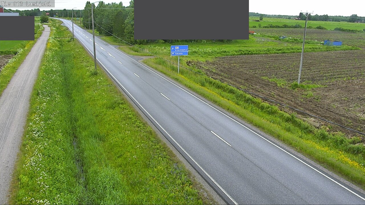 Weather Camera Image Väg 813 Lumijoki, Lumijoki, Pohjois-Pohjanmaa