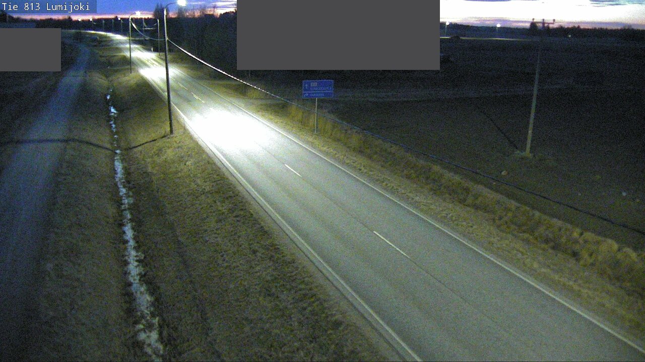 Weather Camera Image Väg 813 Lumijoki, Lumijoki, Pohjois-Pohjanmaa