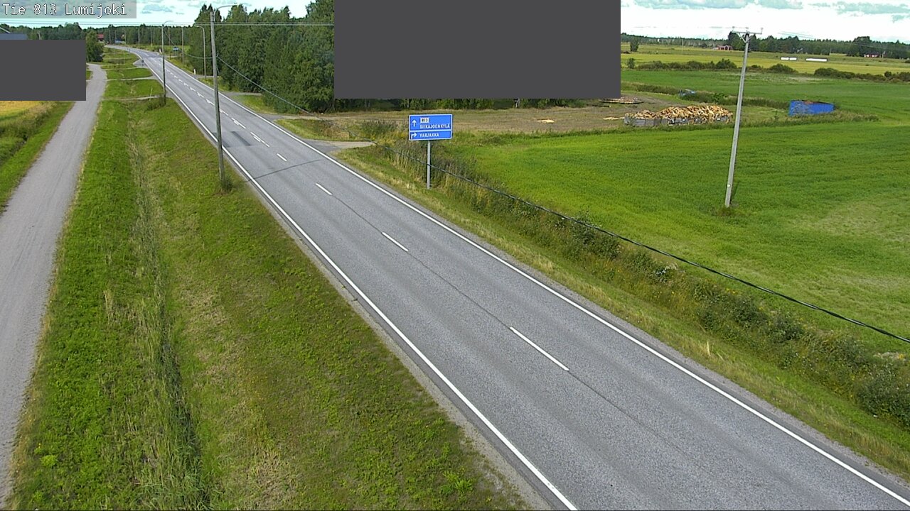 Weather Camera Image Väg 813 Lumijoki, Lumijoki, Pohjois-Pohjanmaa