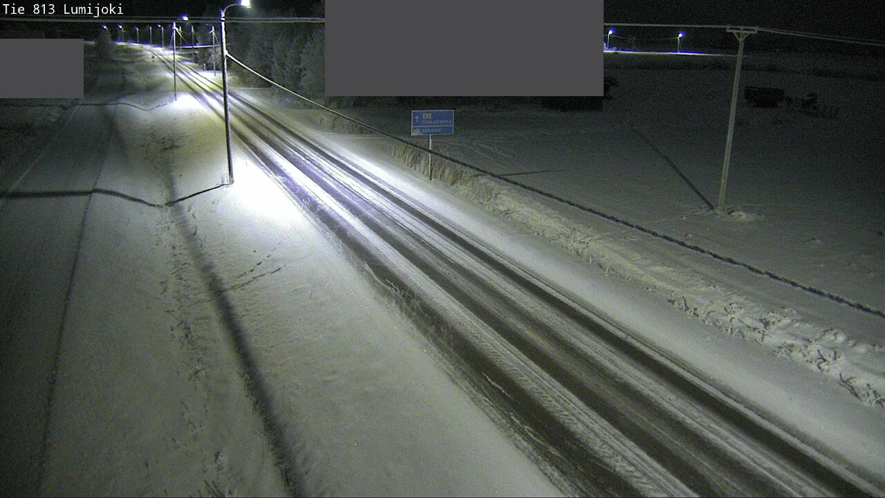 Weather Camera Image Road 813 Lumijoki, Lumijoki, Pohjois-Pohjanmaa