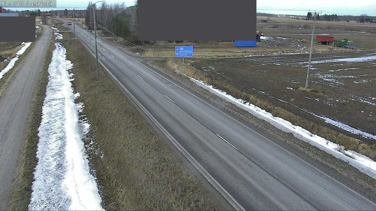 Weather Camera Image Road 813 Lumijoki, Lumijoki, Pohjois-Pohjanmaa