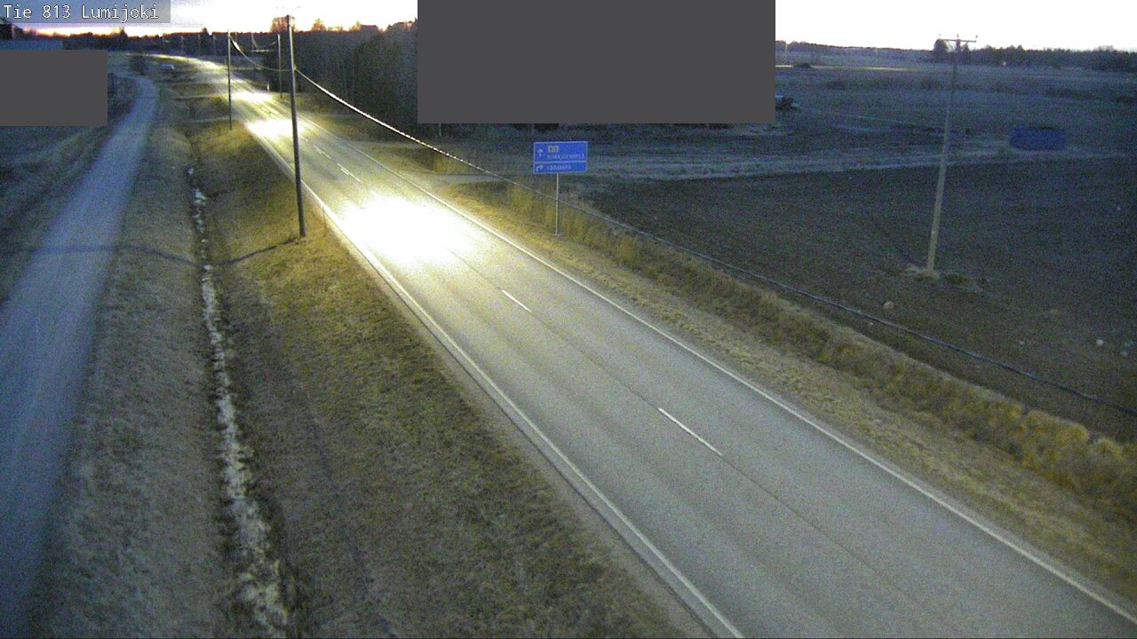 Weather Camera Image Väg 813 Lumijoki, Lumijoki, Pohjois-Pohjanmaa
