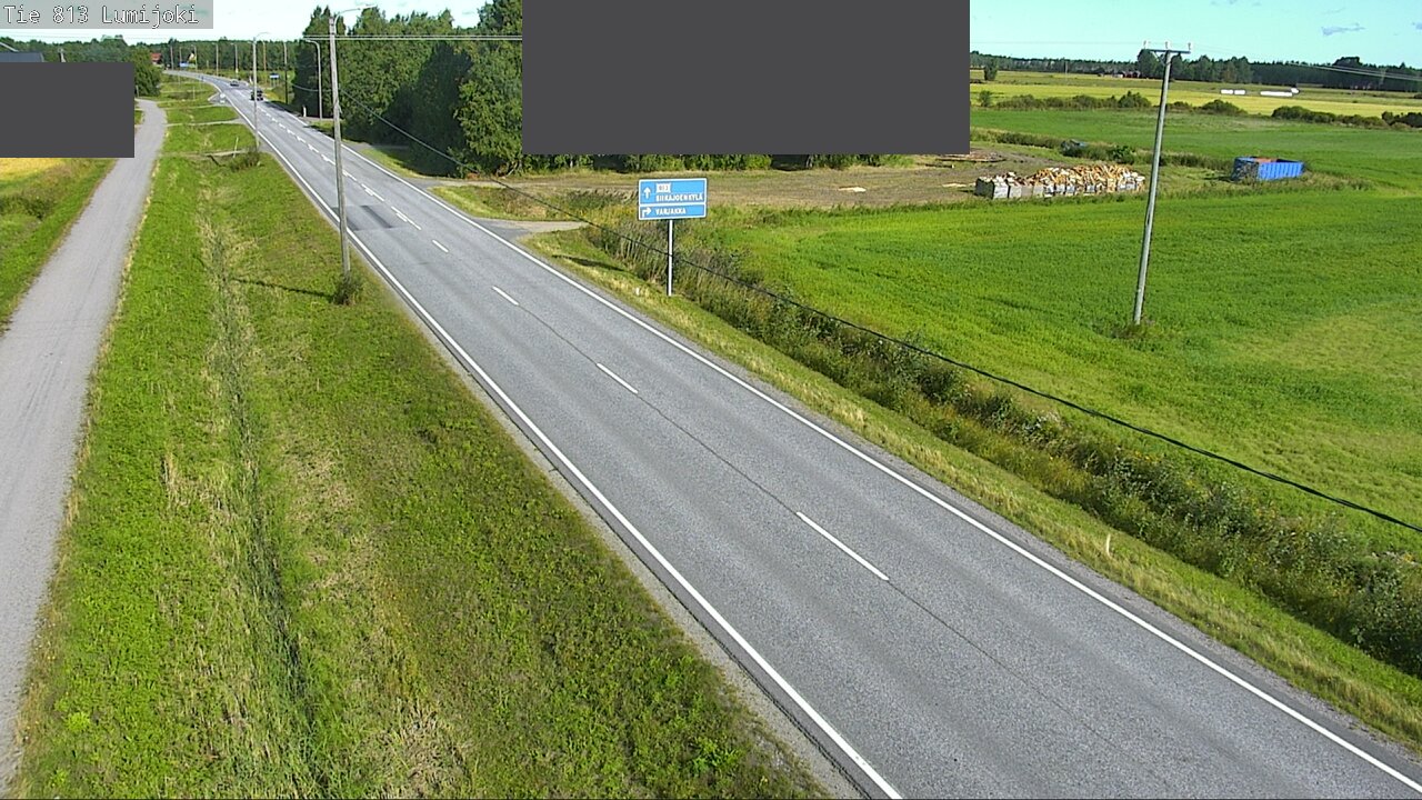 Weather Camera Image Väg 813 Lumijoki, Lumijoki, Pohjois-Pohjanmaa