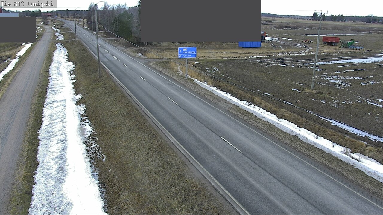Weather Camera Image Road 813 Lumijoki, Lumijoki, Pohjois-Pohjanmaa