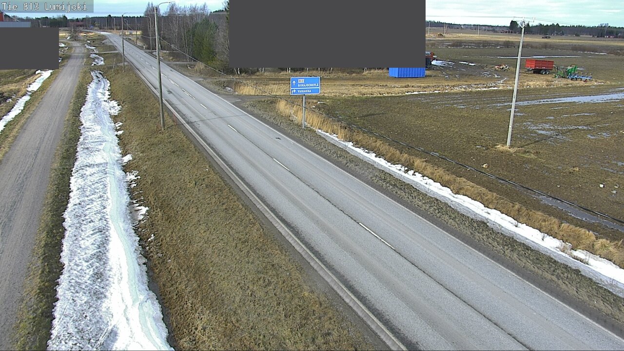 Weather Camera Image Road 813 Lumijoki, Lumijoki, Pohjois-Pohjanmaa