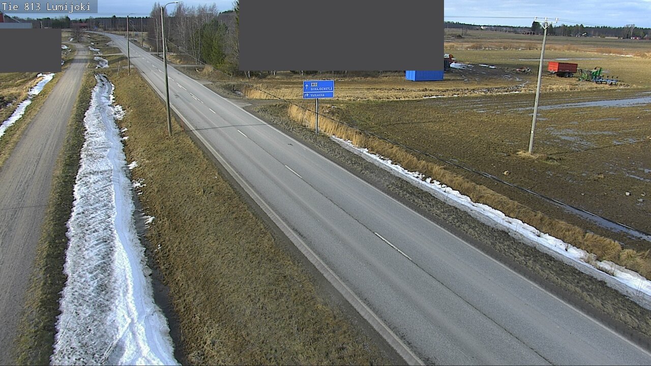 Weather Camera Image Road 813 Lumijoki, Lumijoki, Pohjois-Pohjanmaa