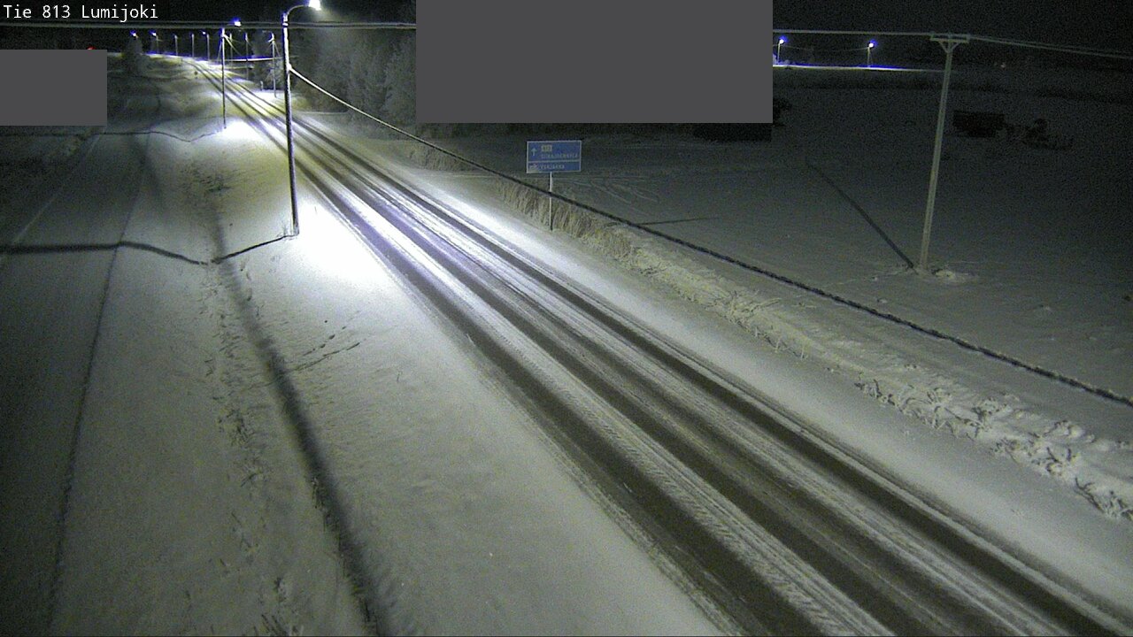 Weather Camera Image Road 813 Lumijoki, Lumijoki, Pohjois-Pohjanmaa