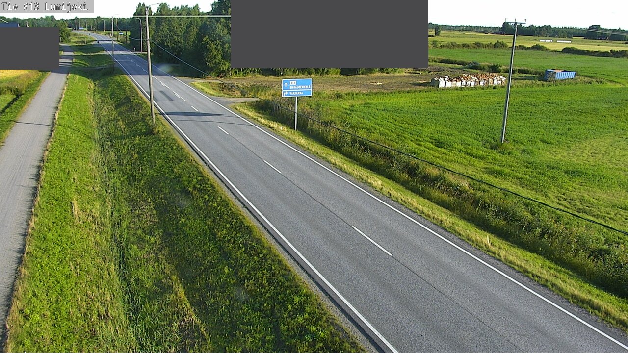 Weather Camera Image Road 813 Lumijoki, Lumijoki, Pohjois-Pohjanmaa