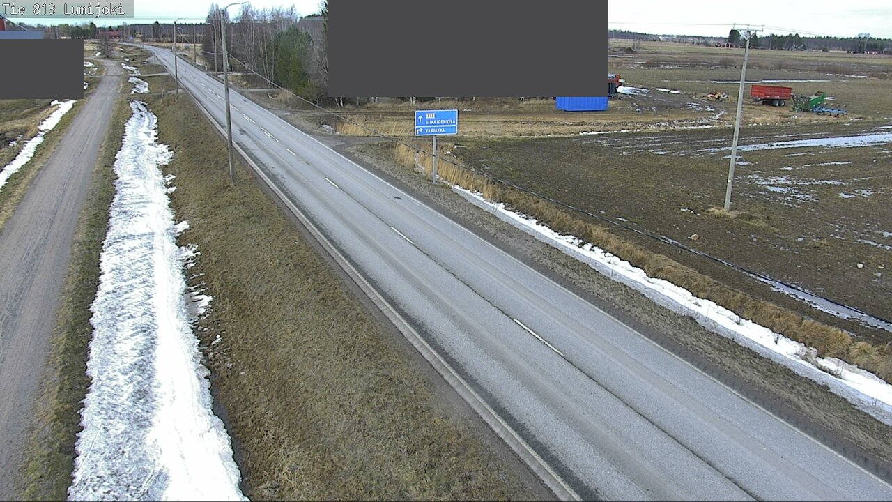 Weather Camera Image Road 813 Lumijoki, Lumijoki, Pohjois-Pohjanmaa