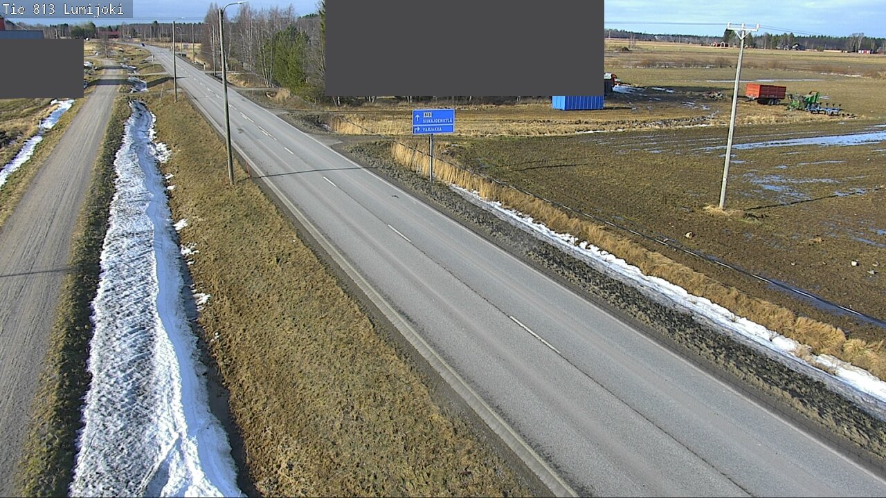 Weather Camera Image Road 813 Lumijoki, Lumijoki, Pohjois-Pohjanmaa