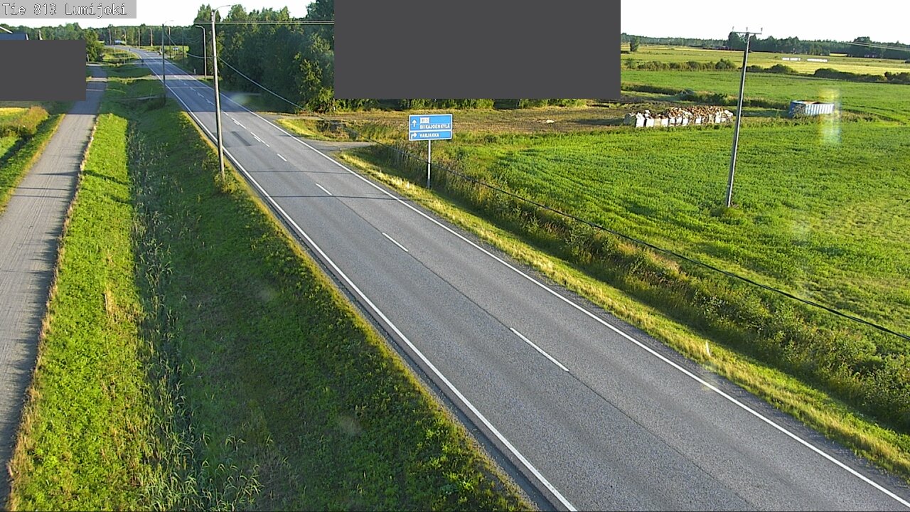 Weather Camera Image Road 813 Lumijoki, Lumijoki, Pohjois-Pohjanmaa