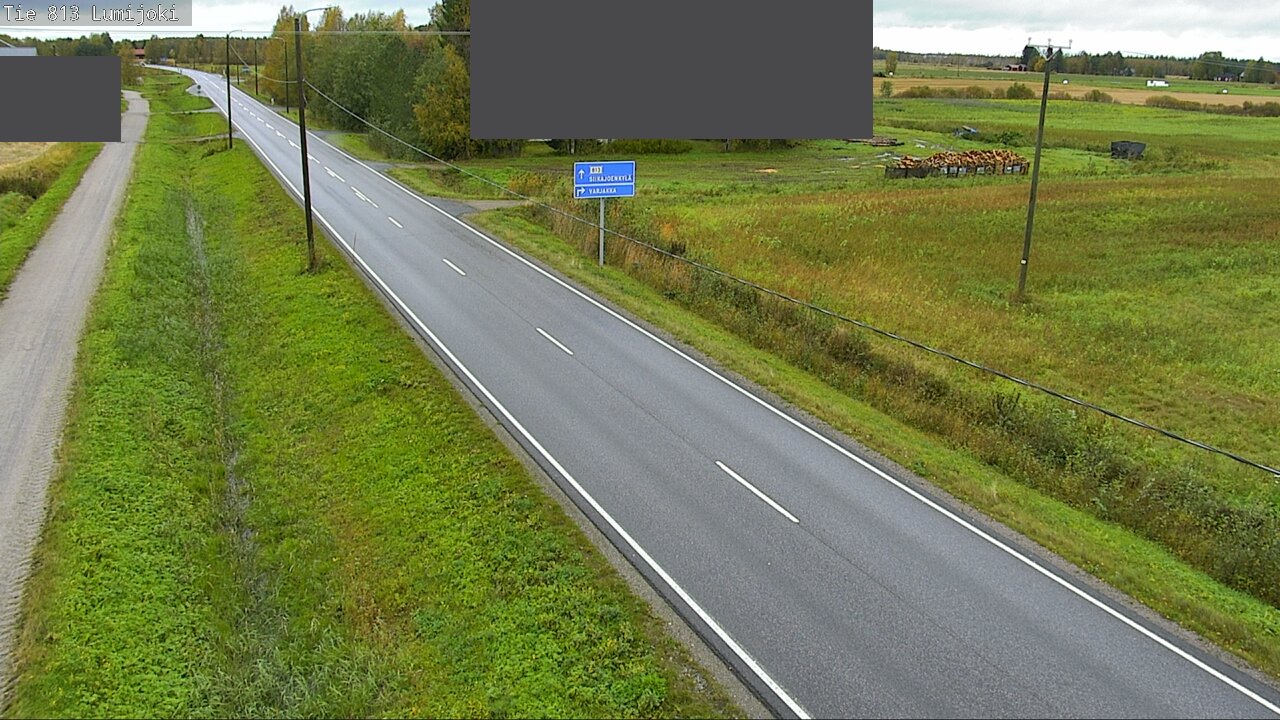 Weather Camera Image Väg 813 Lumijoki, Lumijoki, Pohjois-Pohjanmaa