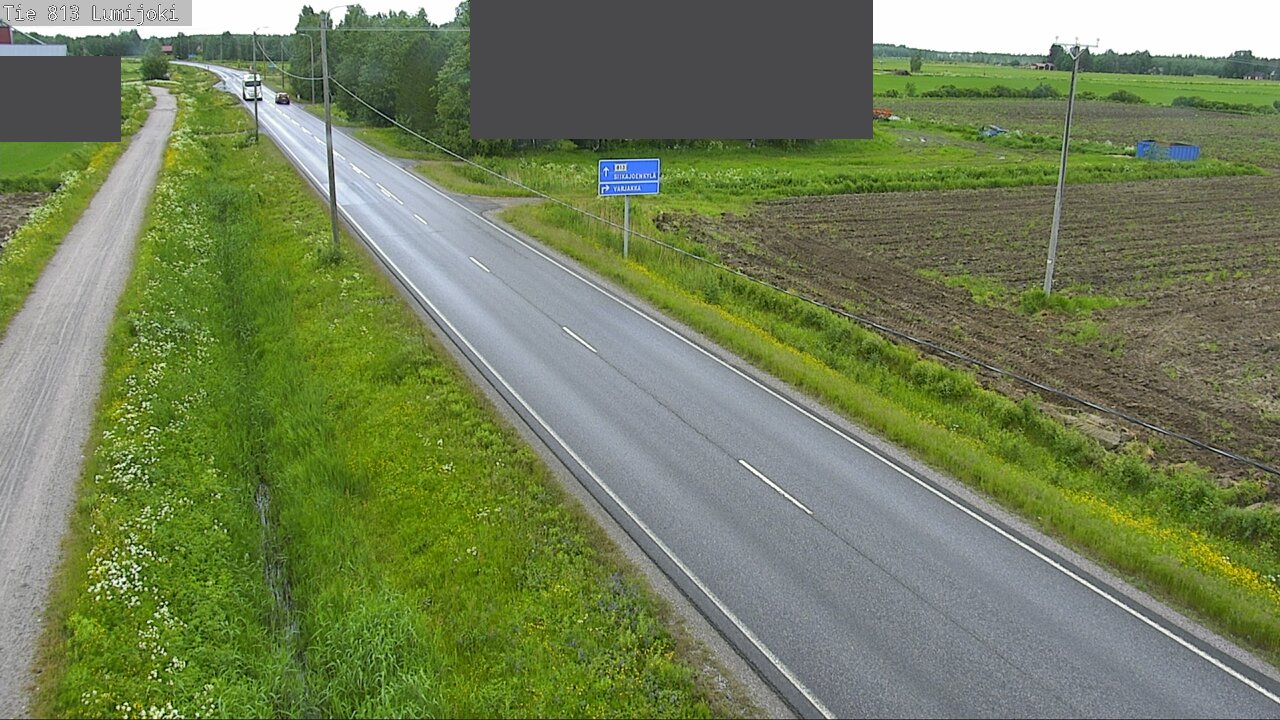 Weather Camera Image Väg 813 Lumijoki, Lumijoki, Pohjois-Pohjanmaa