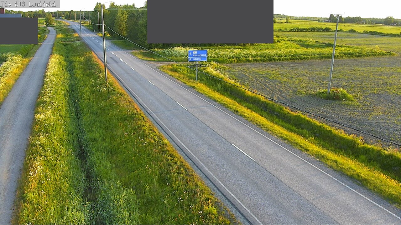 Weather Camera Image Road 813 Lumijoki, Lumijoki, Pohjois-Pohjanmaa