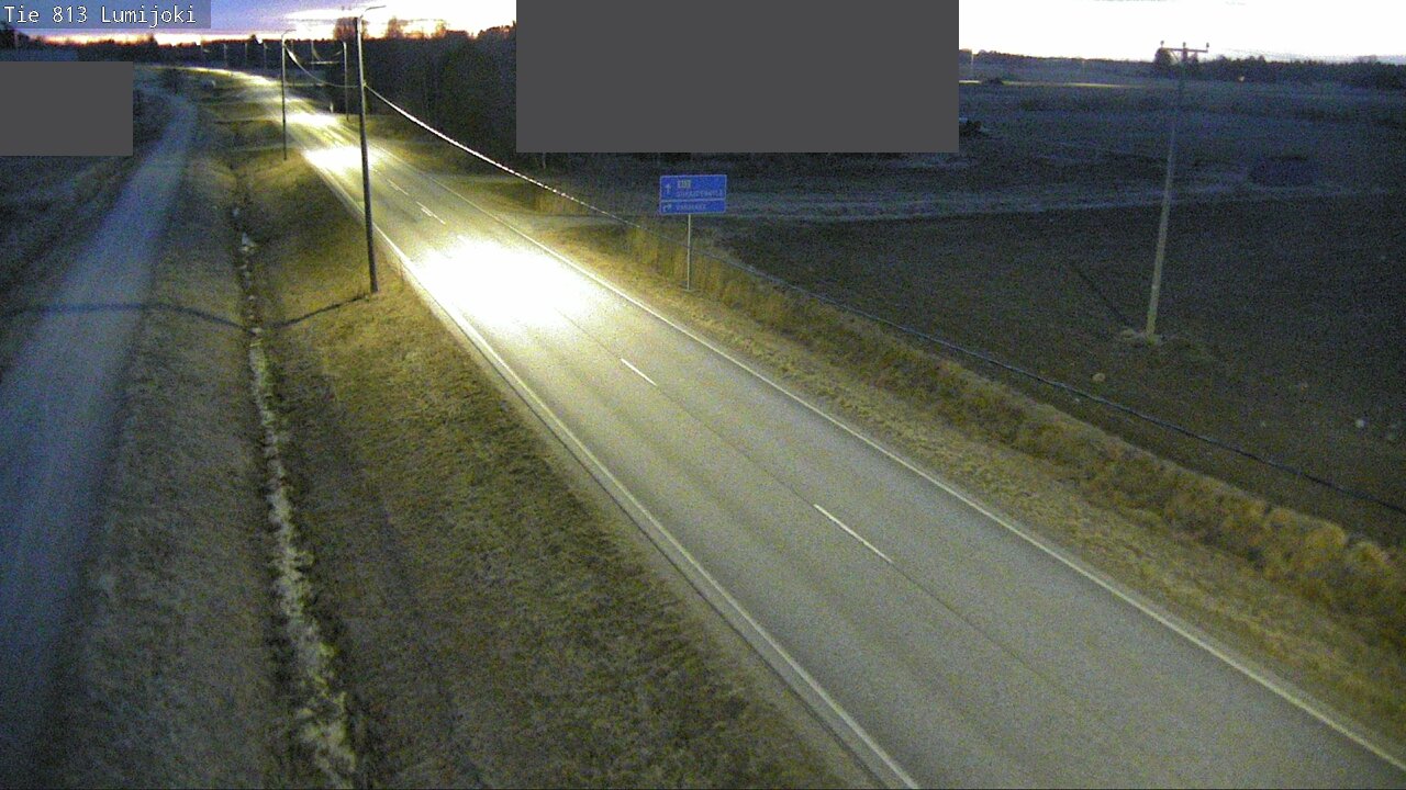Weather Camera Image Väg 813 Lumijoki, Lumijoki, Pohjois-Pohjanmaa