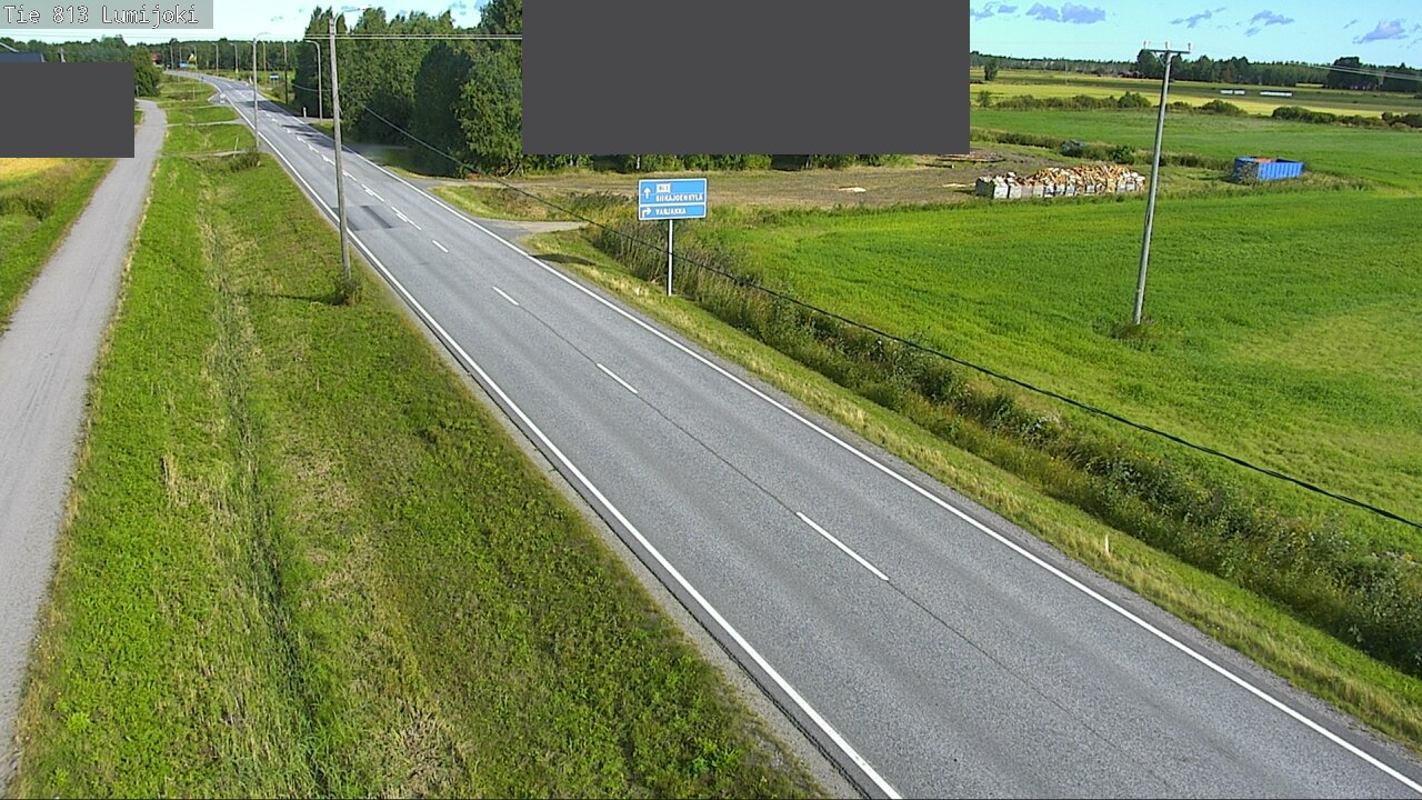 Weather Camera Image Väg 813 Lumijoki, Lumijoki, Pohjois-Pohjanmaa