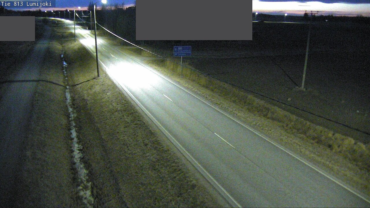 Weather Camera Image Väg 813 Lumijoki, Lumijoki, Pohjois-Pohjanmaa