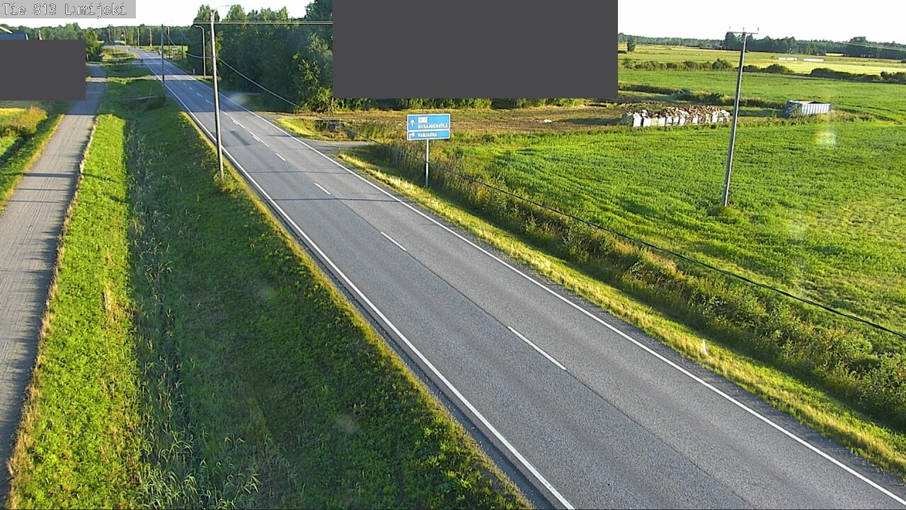 Weather Camera Image Road 813 Lumijoki, Lumijoki, Pohjois-Pohjanmaa