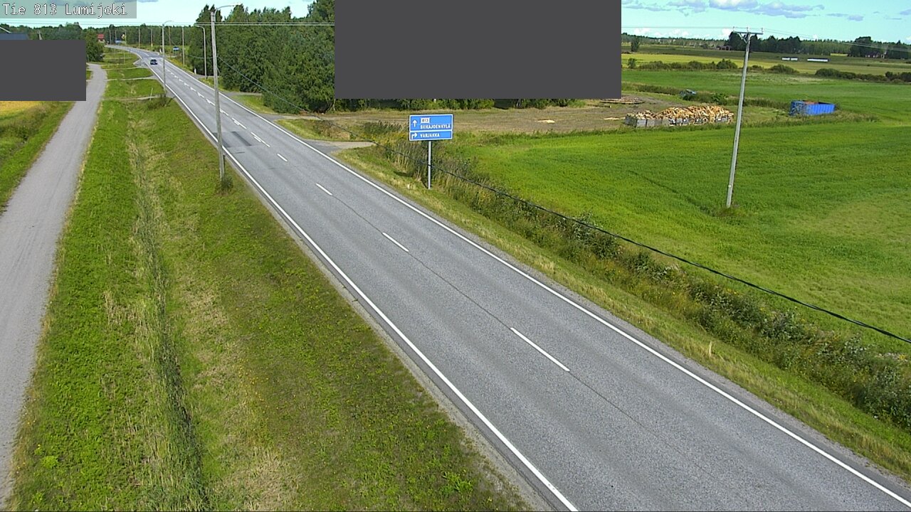 Weather Camera Image Väg 813 Lumijoki, Lumijoki, Pohjois-Pohjanmaa