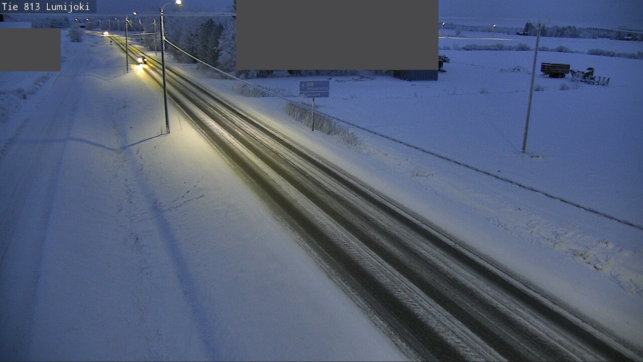 Weather Camera Image Road 813 Lumijoki, Lumijoki, Pohjois-Pohjanmaa