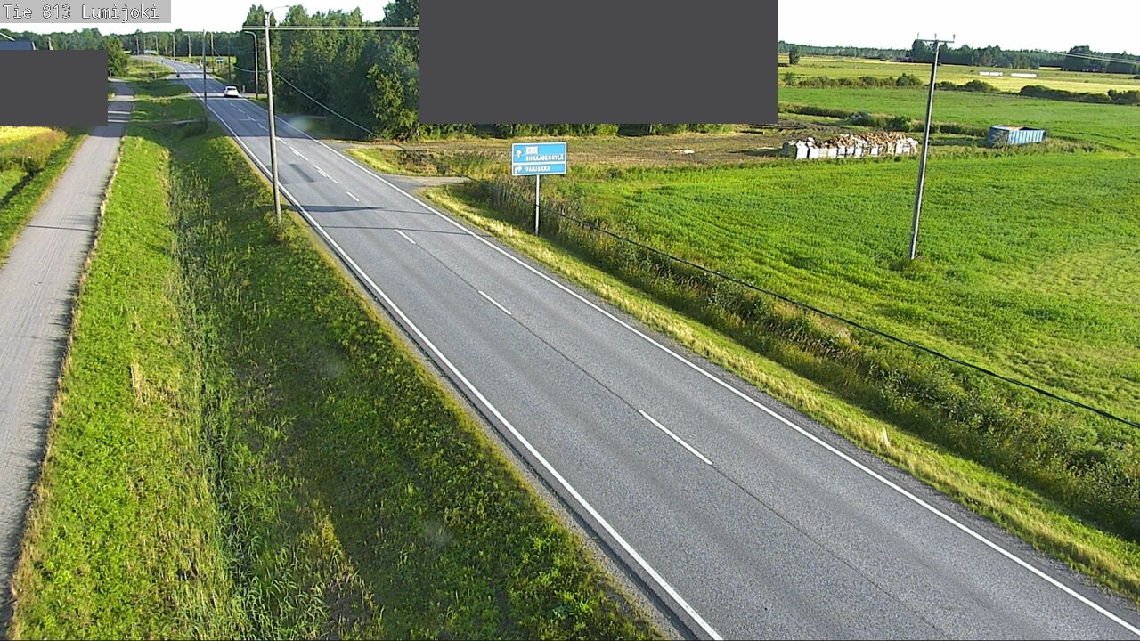 Weather Camera Image Road 813 Lumijoki, Lumijoki, Pohjois-Pohjanmaa
