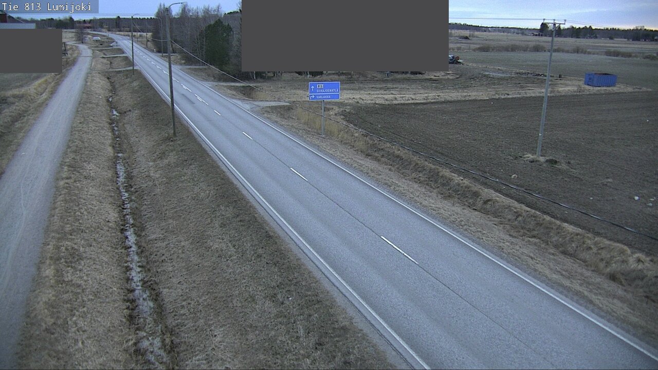 Weather Camera Image Väg 813 Lumijoki, Lumijoki, Pohjois-Pohjanmaa