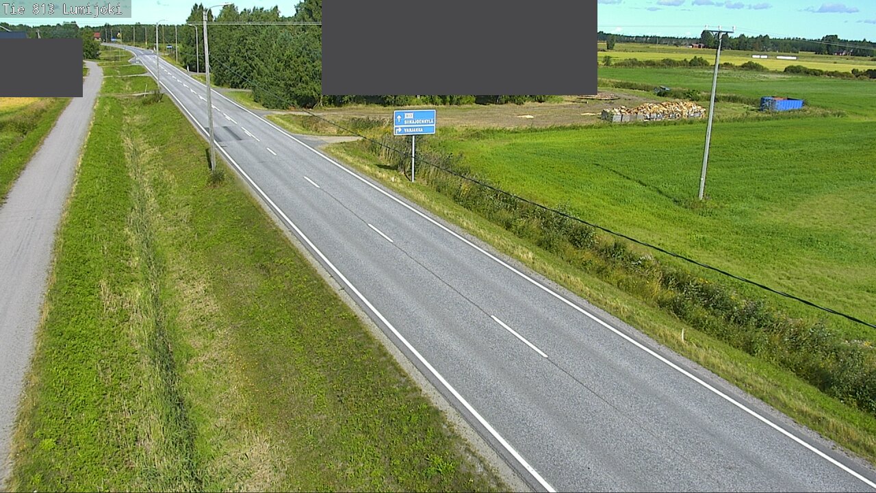 Weather Camera Image Väg 813 Lumijoki, Lumijoki, Pohjois-Pohjanmaa