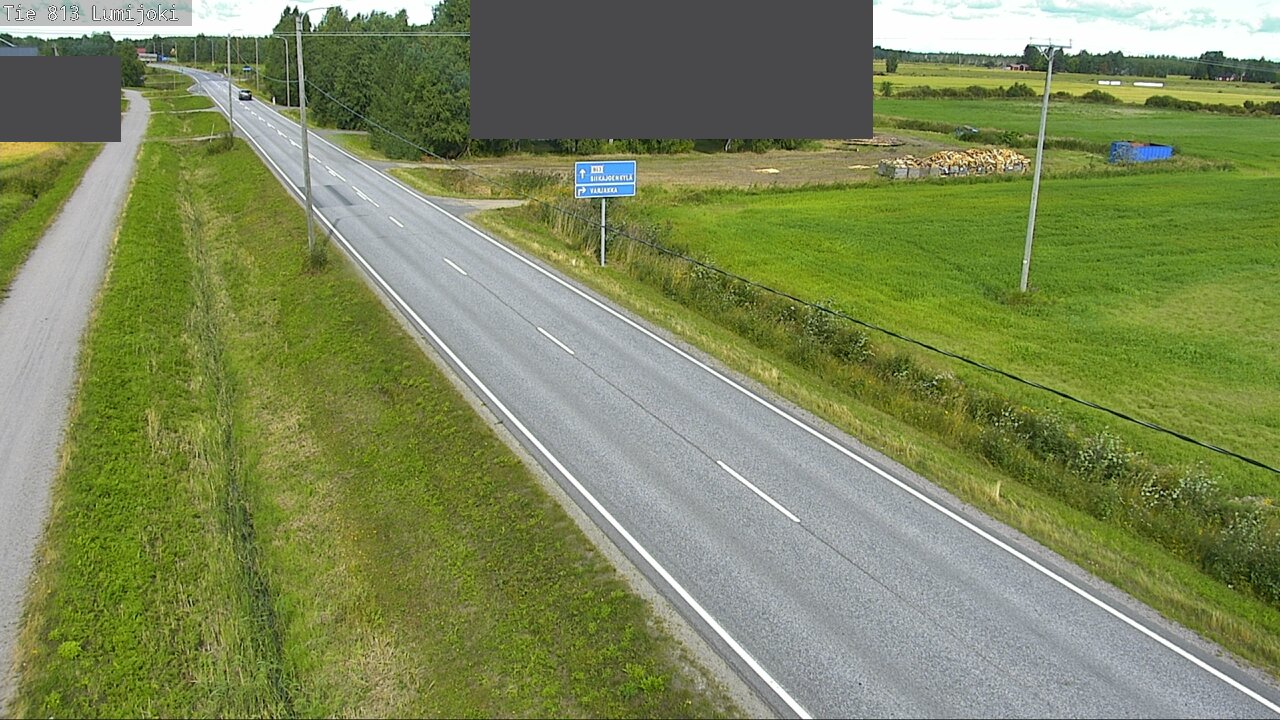 Weather Camera Image Väg 813 Lumijoki, Lumijoki, Pohjois-Pohjanmaa