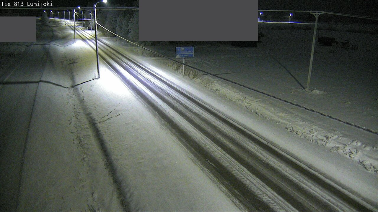 Weather Camera Image Road 813 Lumijoki, Lumijoki, Pohjois-Pohjanmaa